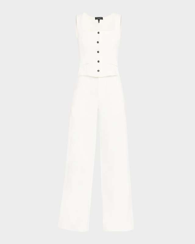 Marianna Wide-Leg Ponte Jumpsuit